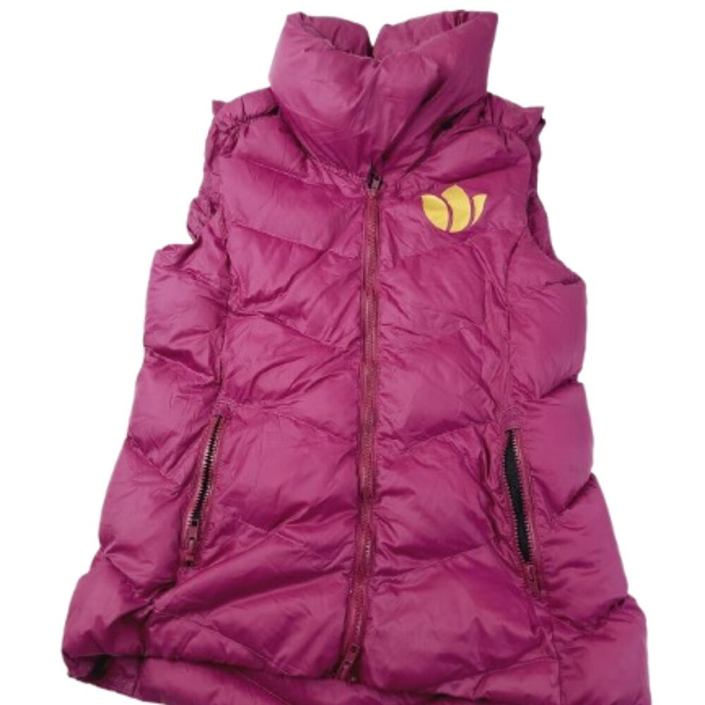 Dutch Bros Women's Lotus Pink 100% Cotton Full-Zip Winter Puffer Vest Size M